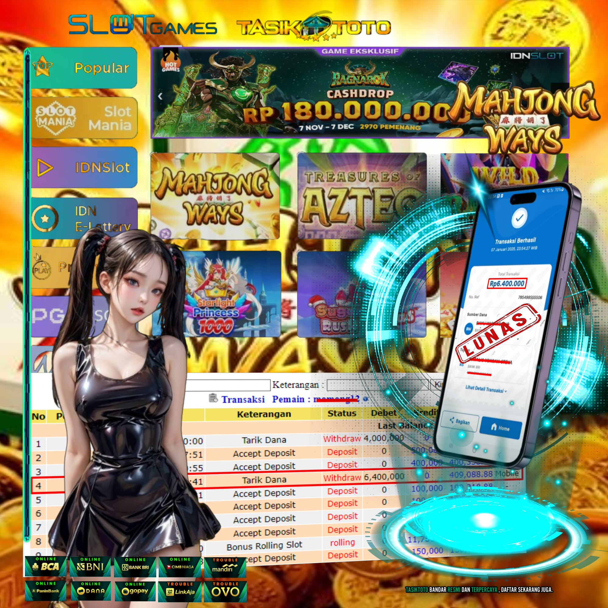 BUKTI JP TASIKTOTO – 9 JANUARI 2025