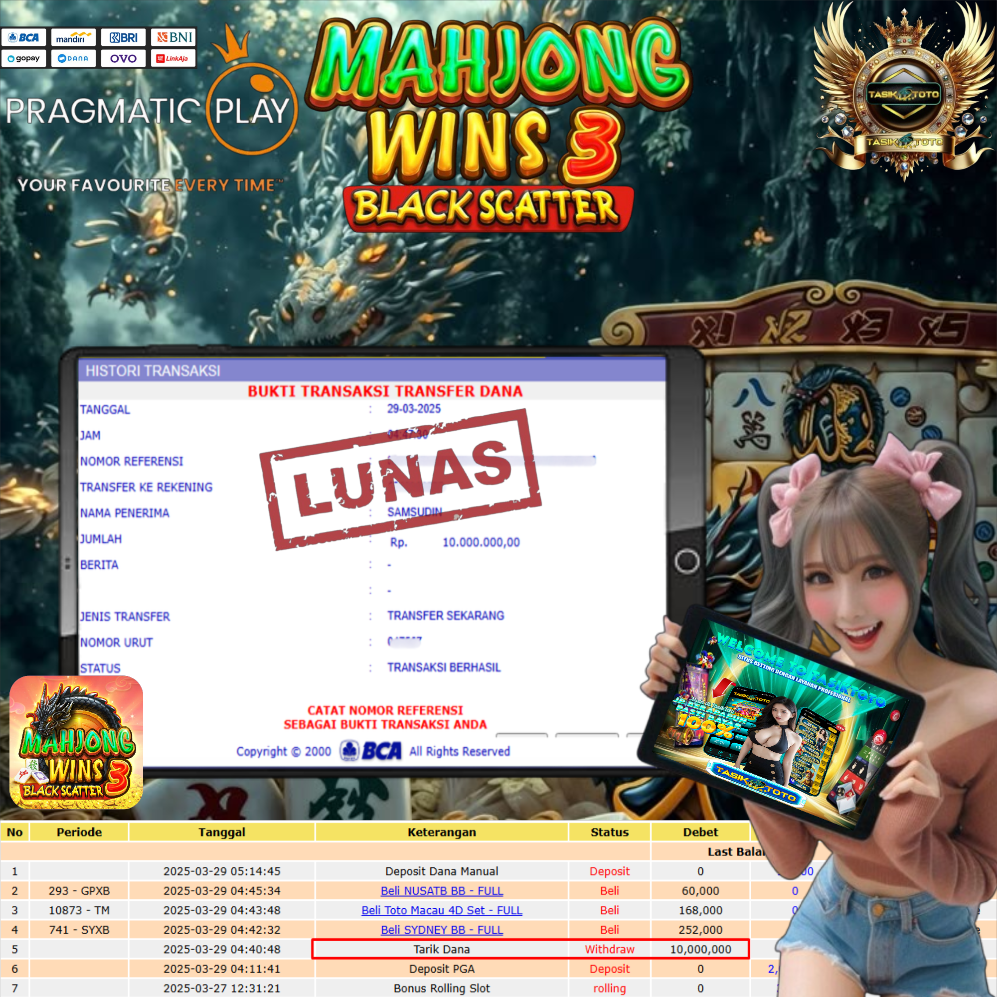 BUKTI JP TASIKTOTO – 29 MARET 2025