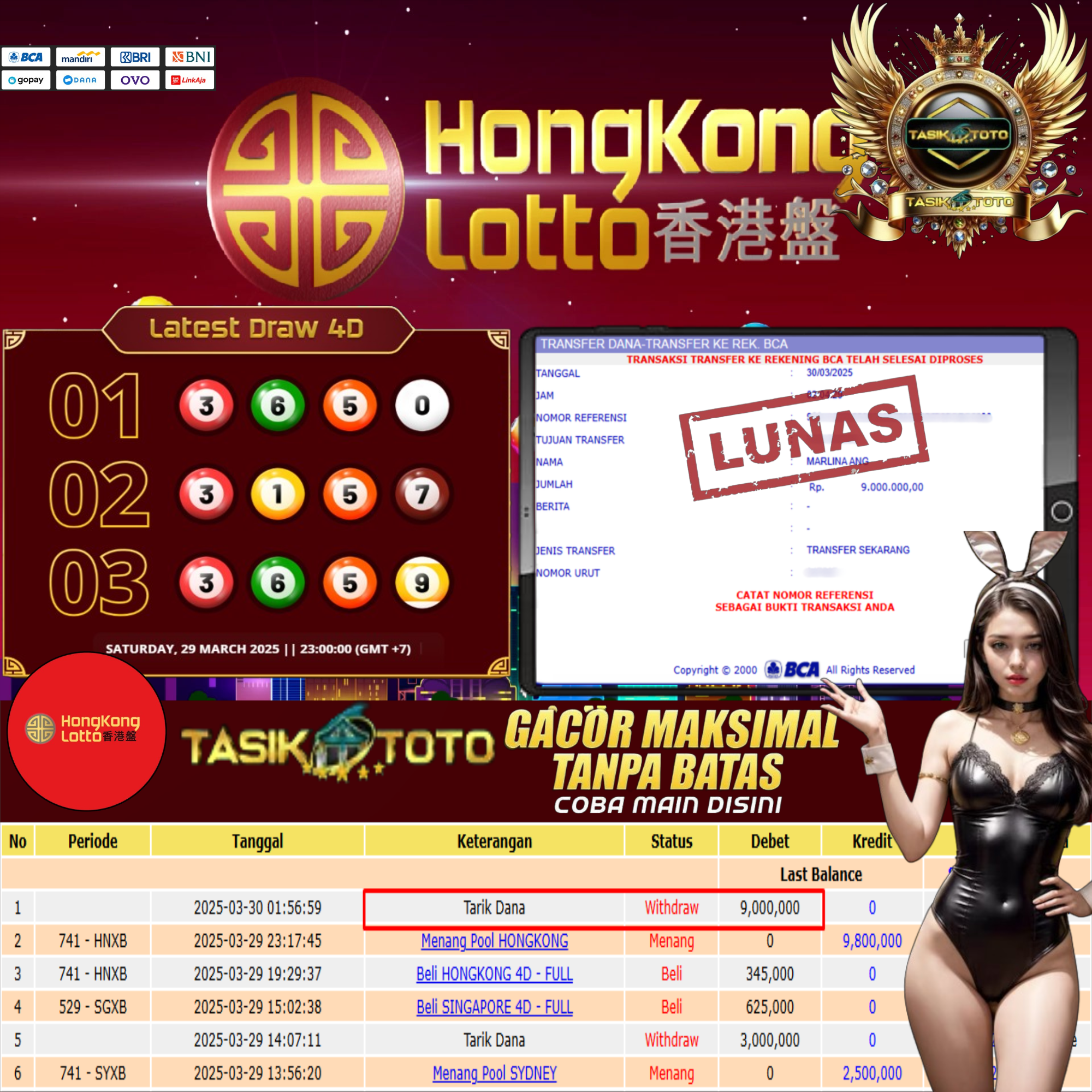 BUKTI JP TASIKTOTO – 30 MARET 2025