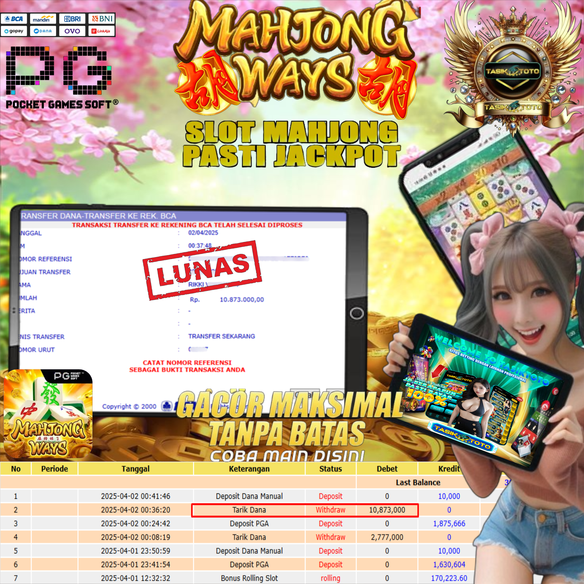 BUKTI JP TASIKTOTO – 2 APRIL 2025